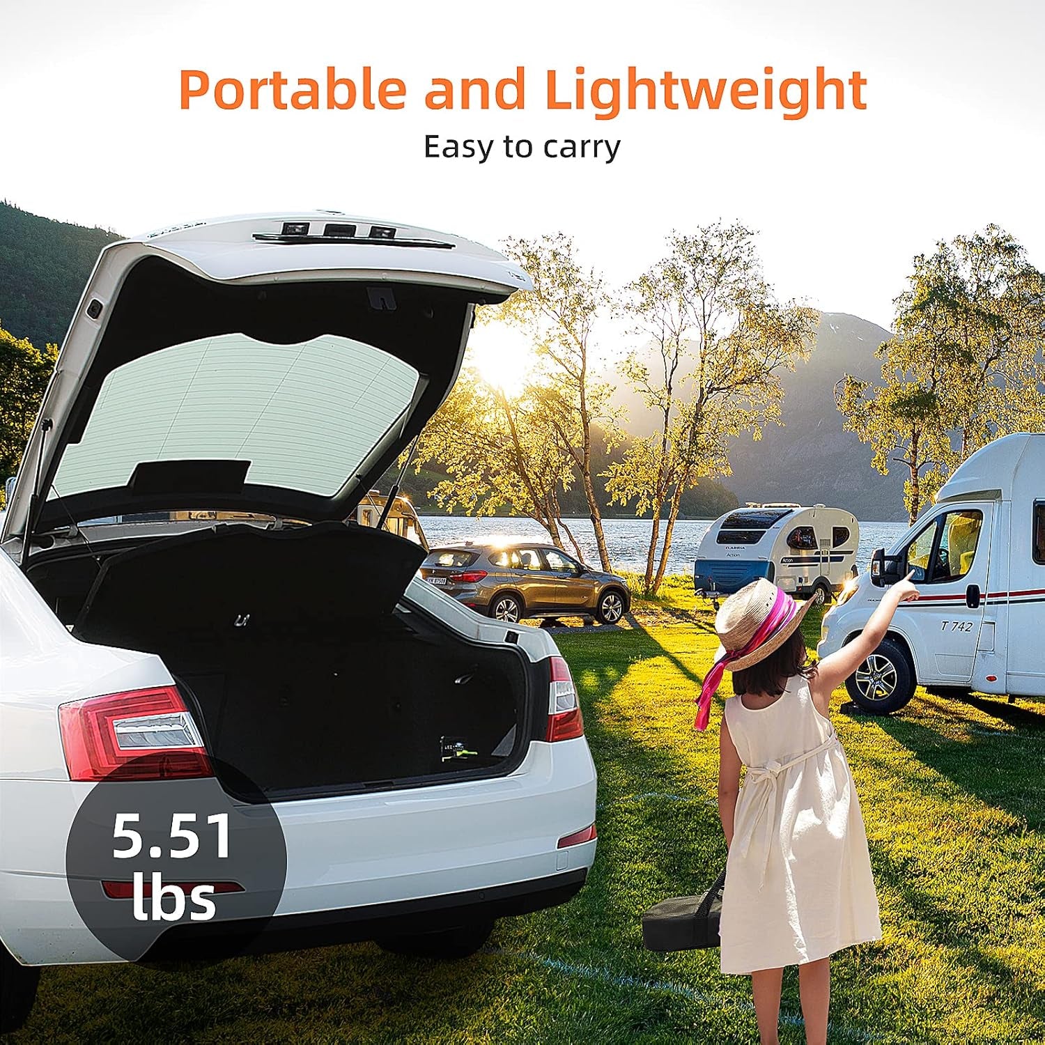 Portable Projector Screen with Stand Outdoor: Camping Projection Screen 80 Inch 4K Movie Screen for Home Backyard Indoor 16:9 HD Night