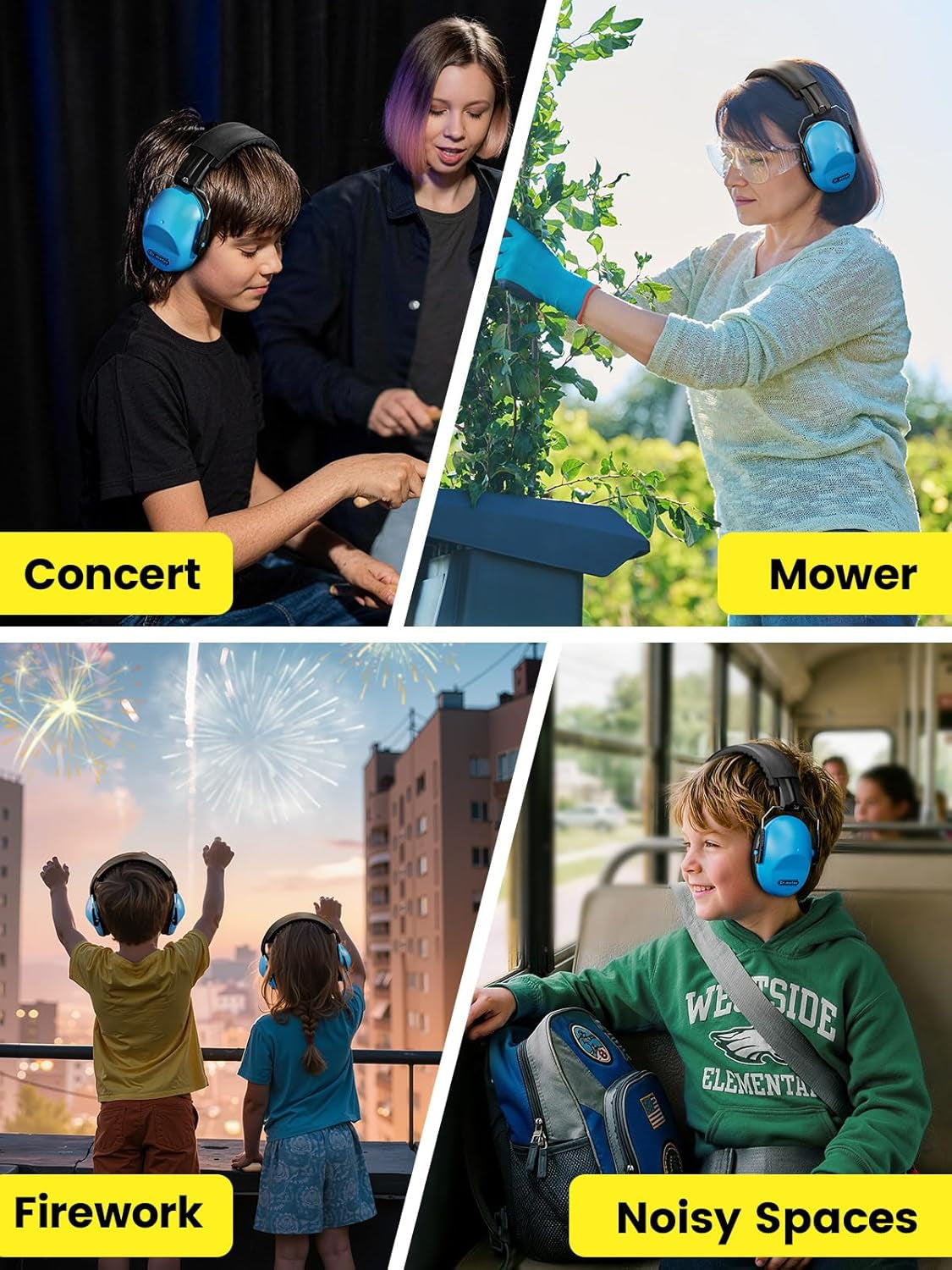 Ultimate Noise Cancelling Headphones for Kids - Adjustable Ear Muffs for Sensory Protection at Concerts, Stadium Matches, Fireworks & More!
