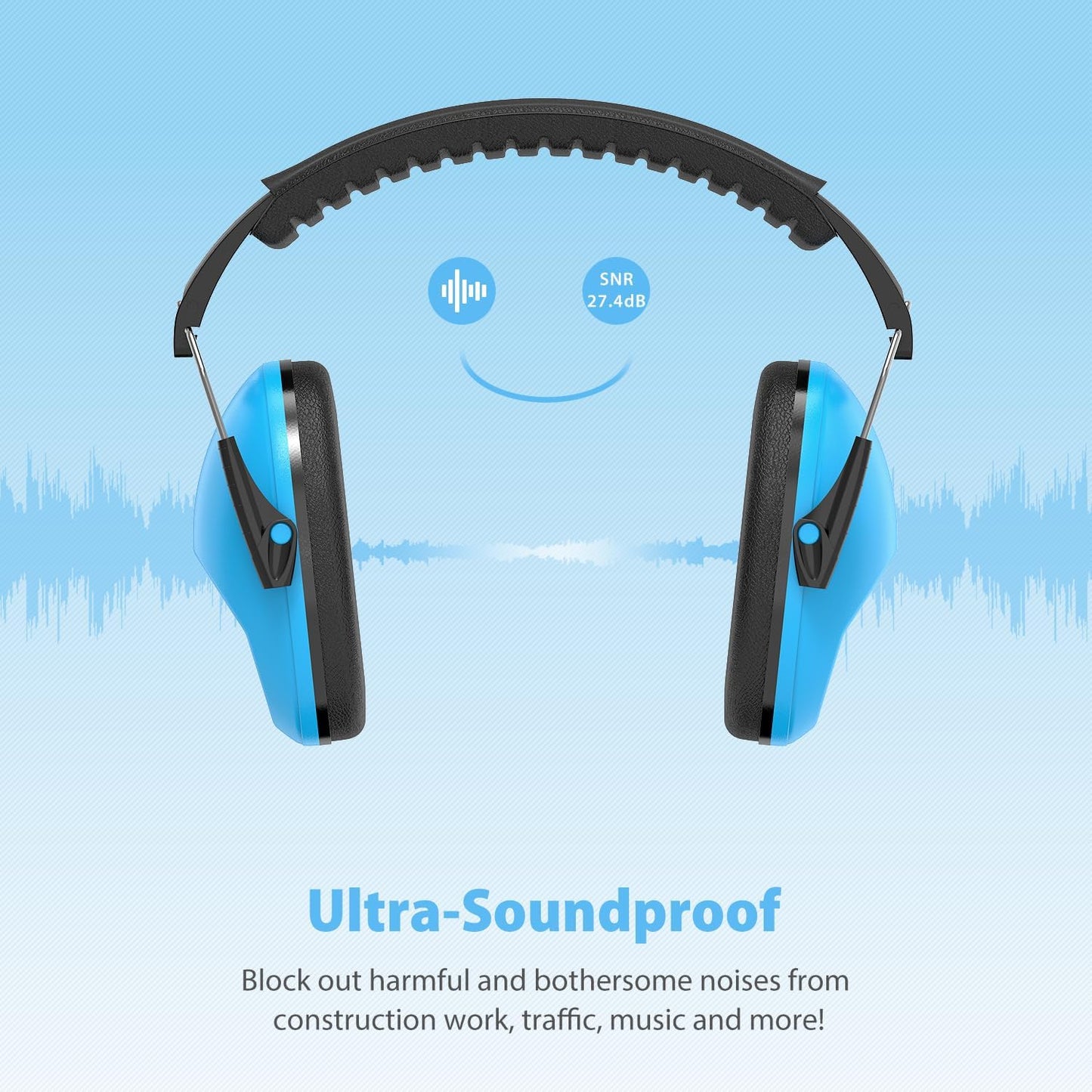 Ultimate Noise Cancelling Headphones for Kids - Adjustable Ear Muffs for Sensory Protection at Concerts, Stadium Matches, Fireworks & More!