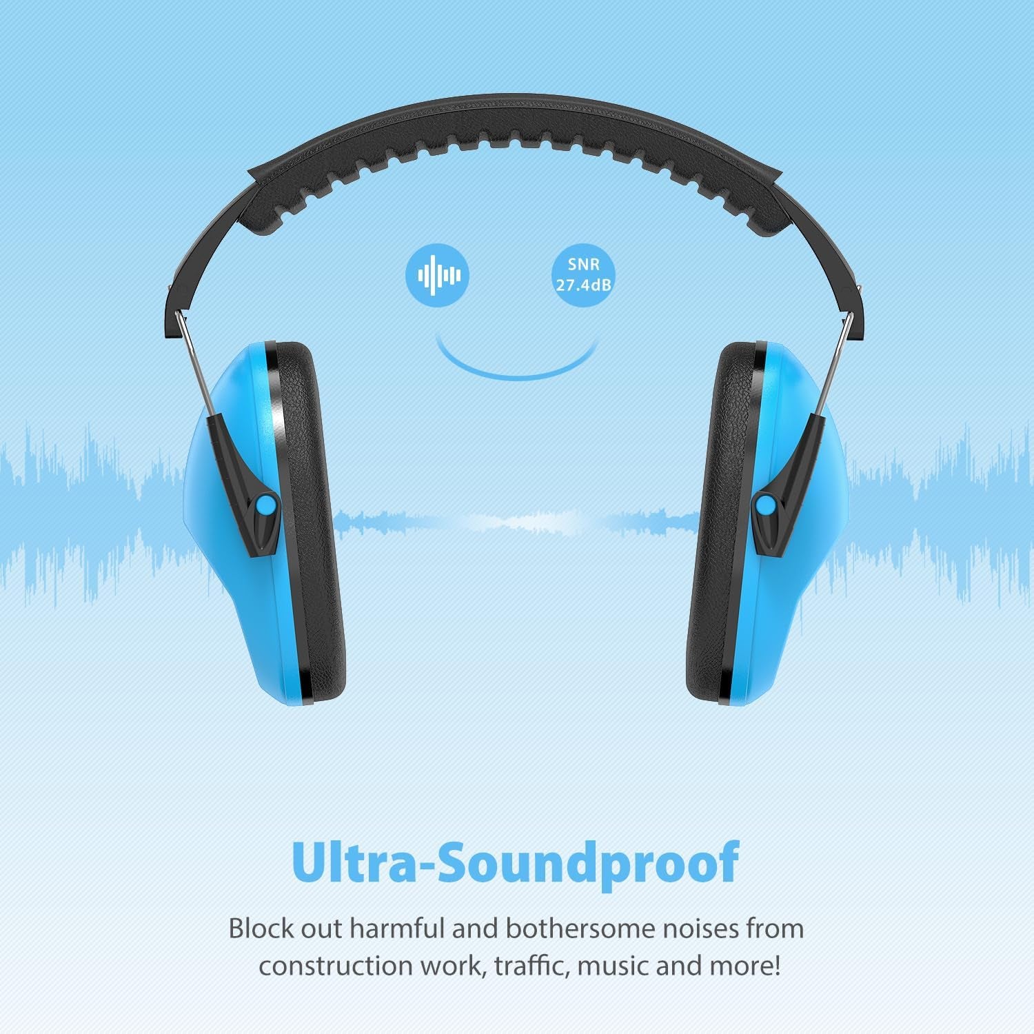 Ultimate Noise Cancelling Headphones for Kids - Adjustable Ear Muffs for Sensory Protection at Concerts, Stadium Matches, Fireworks & More!